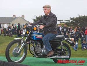 Otto Hoffman on his 1971 H-D Leggero, 3rd place in American Production, 1930-1977.