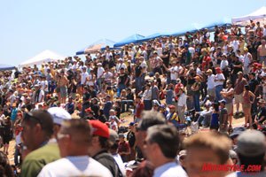 A slumping economy couldn't keep the race fans away from the USGP.