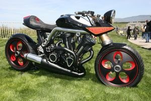 This "New Concept Crocker" was shown at the recent Legend of the Motorcycle concours event in NorCal. It's the work of the Toronto-based Crocker Motorcycle Company, which also makes parts and kits to support the original Crockers of the past. 