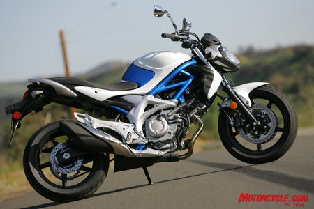 The 2009 Gladius has the freshened-up V-Twin heart of the SV650 in a very stylish package.
