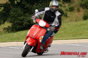 The 2010 Like 50 will no doubt draw comparisons to the Vespa LX 50.