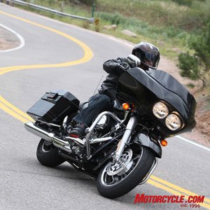 The Road Glide Custom is surprisingly sporty for a Big Twin touring rig.