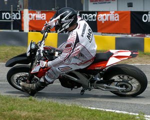Al made a pretty good showing for himself the first time out on the Supermoto track.