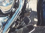 Although painted black, the front master cylinder/pedal assembly is a bit of an eyesore. 