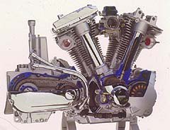 A view of Yamaha's big twin (1602 cc), the biggest production twin made.