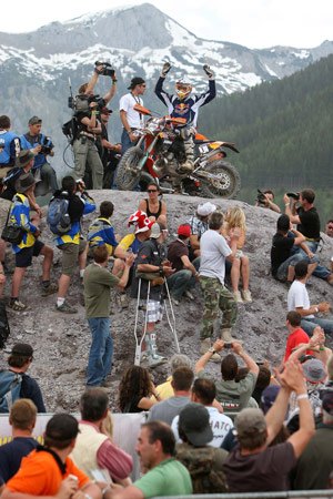 Taddy Blazusiak is on top of the world after winning his second Red Bull Hare Scramble in as many attempts.